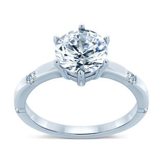 Classic Sterling Silver Band Ring in Cubic Zirconia